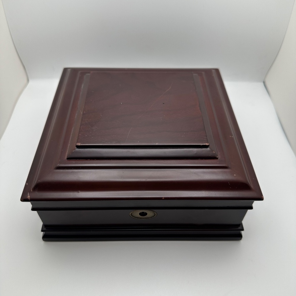 Vintage Bombay Company Mahogany Jewelry Box - Picture 2 of 15